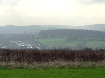 Far reaching view south from Food Court Donington Park Services: Far reaching view south from Food Court