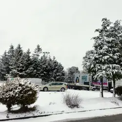  - Snow at Kinross Service Station M90